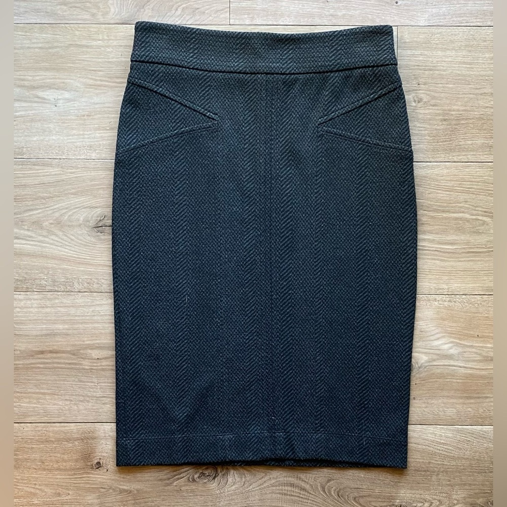 BCBGMaxAzria Grey Pencil Skirt